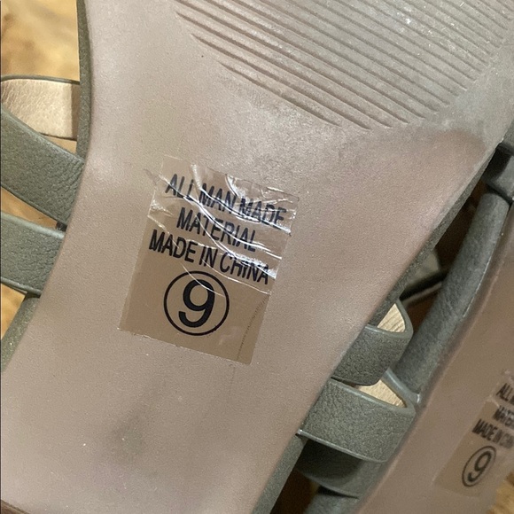 City classified Olive green Strappy gladiator Sandals size 9 - Picture 8 of 10